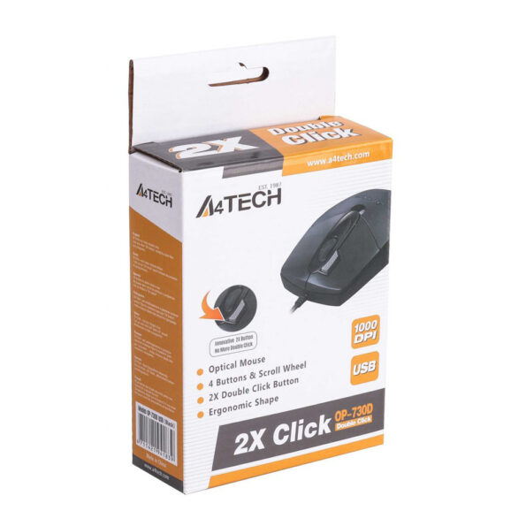 A4TECH OP-730D 2X Click Optical Wired Mouse