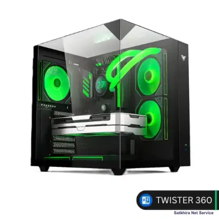 Value-Top TWISTER 360 Mid Tower ATX Gaming Casing with Tempered Glass Side Panel