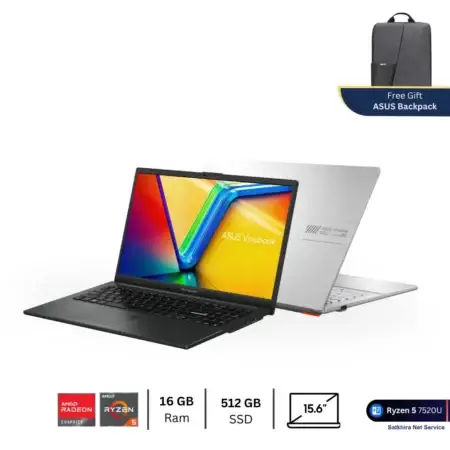 ASUS Vivobook Go 15 E1504FA-BQ522 Ryzen 5 7520U Laptop with 16GB RAM and 512GB SSD