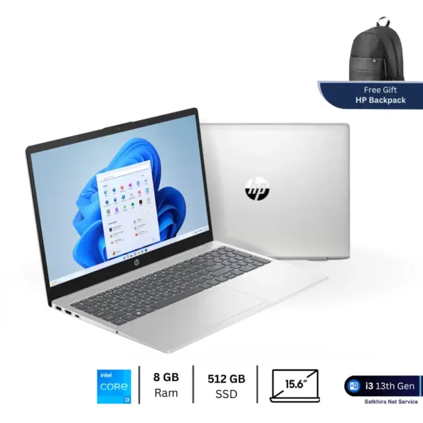 HP 15-fd0477nia Core i3 13th Gen 15.6″ FHD Laptop – 8GB RAM, 512GB SSD