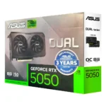 ASUS Dual GeForce RTX 5050 8GB GDDR6 Graphics Card with Dual Fans and Stylish Black Design