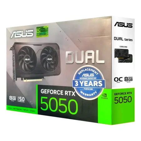 ASUS Dual GeForce RTX 5050 8GB GDDR6 Graphics Card with Dual Fans and Stylish Black Design