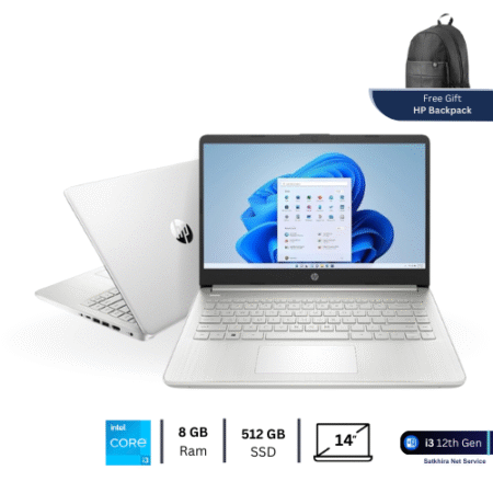 HP 14s dq5187nia Core i3 12th Gen laptop with 8GB RAM 512GB SSD 14 inch FHD silver