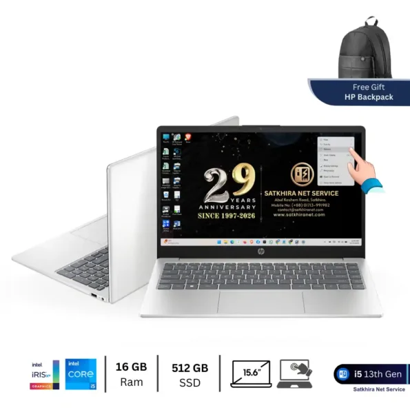 HP 15 fd0215dx Core i5 13th Gen 16GB RAM 512GB SSD Touch Laptop